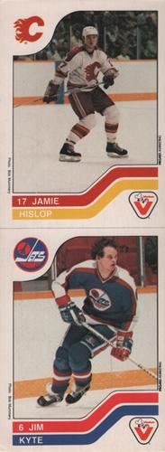 1983-84 Vachon - Uncut Panels #8 / 128 Jamie Hislop / Jim Kyte Front