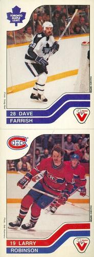 1983-84 Vachon - Uncut Panels #85 / 53 Dave Farrish / Larry Robinson Front