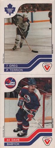 1983-84 Vachon - Uncut Panels #99 / 122 Greg Terrion / Dave Babych Front