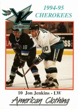 1994-95 American Clothing Knoxville Cherokees (ECHL) #10 Jon Jenkins Front