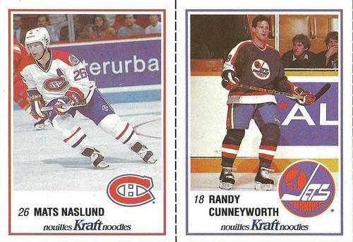 1989-90 Kraft - Panels #23 / 48 Mats Naslund / Randy Cunneyworth Front