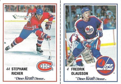1989-90 Kraft - Panels #24 / 51 Stephane Richer / Fredrik Olausson Front