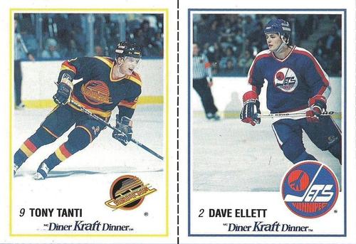 1989-90 Kraft - Panels #45 / 49 Tony Tanti / Dave Ellet Front