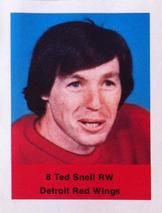 1974-75 NHL Action Stamps Update #NNO Ted Snell Front