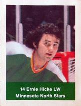 1974-75 NHL Action Stamps Update #NNO Ernie Hicke Front