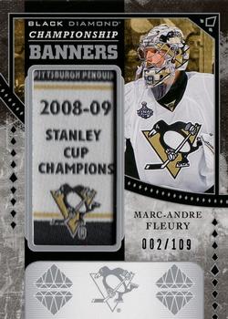 2016-17 Upper Deck Black Diamond - Championship Banners Manufactured Patch #CB-MF Marc-Andre Fleury Front
