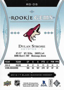 2016-17 Upper Deck Black Diamond - Rookie Gems #RG-DS Dylan Strome Back