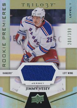 2016-17 Upper Deck Trilogy - Green Rainbow Foil #55 Jimmy Vesey Front