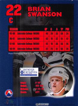 1999-00 SplitSecond Hamilton Bulldogs (AHL) #NNO Brian Swanson Back