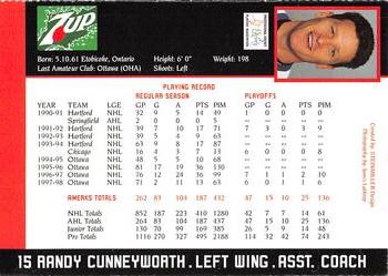 1998-99 Pepsi Rochester Americans (AHL) #4 Randy Cunneyworth Back