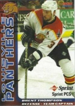 2000-01 Choice Louisville Panthers (AHL) #NNO Brent Thompson Front