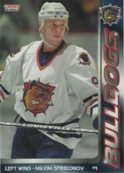 2000-01 Choice Hamilton Bulldogs (AHL) #7 Maxim Spiridonov Front
