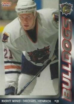2000-01 Choice Hamilton Bulldogs (AHL) #14 Michael Henrich Front