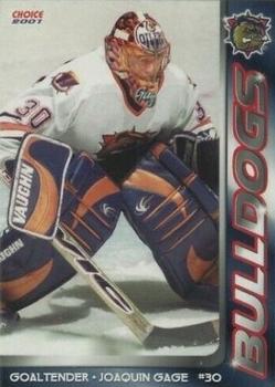 2000-01 Choice Hamilton Bulldogs (AHL) #24 Joaquin Gage Front