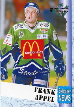 1999-00 Eishockey News 2.Bundesliga Germany #043 Frank Appel Front