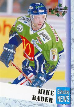 1999-00 Eishockey News 2.Bundesliga Germany #049 Mike Bader Front