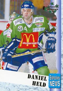 1999-00 Eishockey News 2.Bundesliga Germany #050 Daniel Held Front