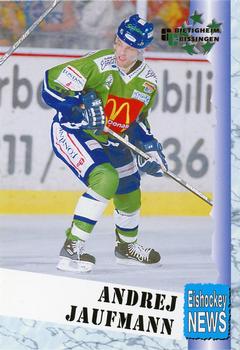 1999-00 Eishockey News 2.Bundesliga Germany #051 Andrei Jaufmann Front
