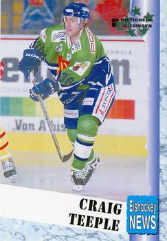 1999-00 Eishockey News 2.Bundesliga Germany #055 Craig Teeple Front