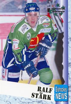 1999-00 Eishockey News 2.Bundesliga Germany #056 Ralf Stark Front