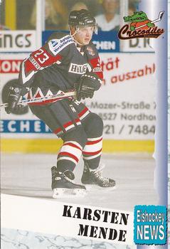 1999-00 Eishockey News 2.Bundesliga Germany #155 Karsten Mende Front