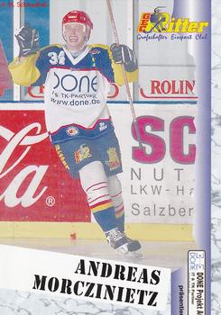 1999-00 Eishockey News 2.Bundesliga Germany #262 Andreas Morczinietz Front