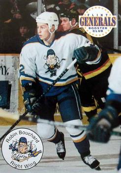 1995-96 Flint Generals (CoHL) #11 Robin Bouchard Front