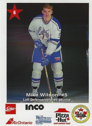 1992-93 Sudbury Wolves (OHL) Police #6 Mike Wilson Front