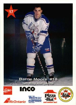 1992-93 Sudbury Wolves (OHL) Police #17 Barrie Moore Front
