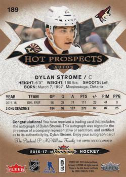 2016-17 Fleer Showcase #189 Dylan Strome Back