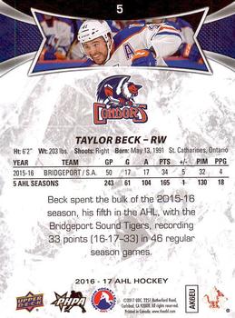 2016-17 Upper Deck AHL #5 Taylor Beck Back
