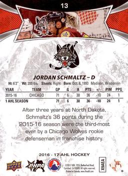 2016-17 Upper Deck AHL #13 Jordan Schmaltz Back
