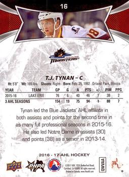 2016-17 Upper Deck AHL #16 T.J. Tynan Back