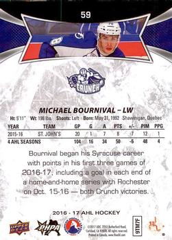 2016-17 Upper Deck AHL #59 Michael Bournival Back
