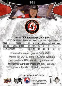 2016-17 Upper Deck AHL #141 Hunter Shinkaruk Back