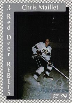 1993-94 Red Deer Rebels (WHL) #NNO Chris Maillet Front