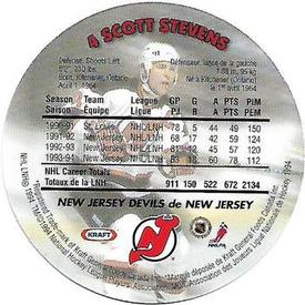 1994-95 Kraft - All Stars Discs #NNO Scott Stevens Back