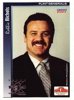 2002-03 Choice Flint Generals (UHL) #19 Robbie Nichols Front