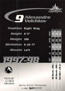 1997-98 SplitSecond Portland Pirates (AHL) #NNO Alexandre Volchkov Back