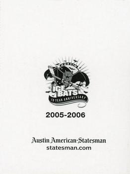2005-06 Austin Ice Bats (CHL) #22 Austin Ice Bats Back