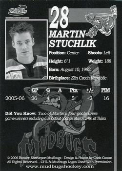 2005-06 Bossier-Shreveport Mudbugs (CHL) #18 Martin Stuchlik Back