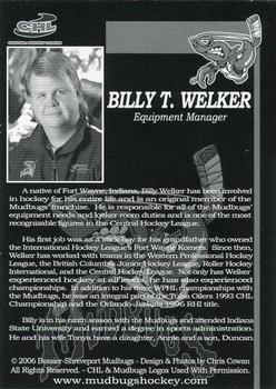 2005-06 Bossier-Shreveport Mudbugs (CHL) #23 Billy Welker Back