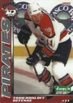 2000-01 Choice Portland Pirates (AHL) #6 Todd Rohloff Front