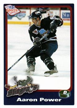2003-04 RBI Sports ECHL #332 Aaron Power Front