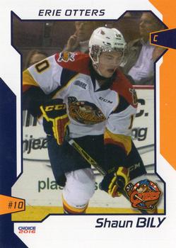 2015-16 Choice Erie Otters (OHL) #2 Shaun Bily Front