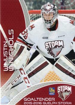2015-16 M&T Printing Guelph Storm (OHL) #A-14 Justin Nichols Front