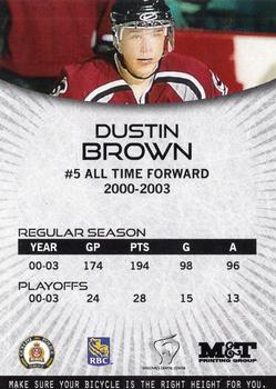 2015-16 Guelph Storm (OHL) Top 25 Alumni #A-09 Dustin Brown Back