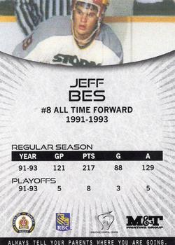 2015-16 Guelph Storm (OHL) Top 25 Alumni #A-12 Jeff Bes Back