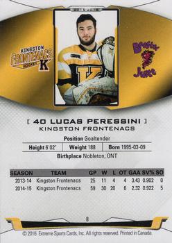 2015-16 Extreme Kingston Frontenacs (OHL) #8 Lucas Peressini Back