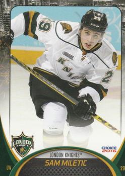 2015-16 Choice London Knights (OHL) #15 Sam Miletic Front